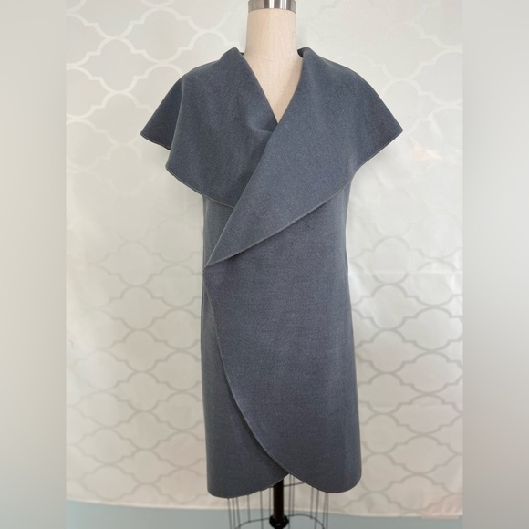 Made in Italy grey vest cape one size Lana Wool Cashmere New! - Picture 7 of 10